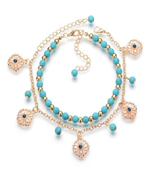 2pcsset bohemian fashion gold color foot chain beaded hollow out flower rhinestone bracelet anklets for women jewelry8361179, Golden;silver
2pcsset bohemian fashion gold color foot chain beaded hollow out flower rhinestone bracelet anklets for women jewelry8361179, Golden;silver
