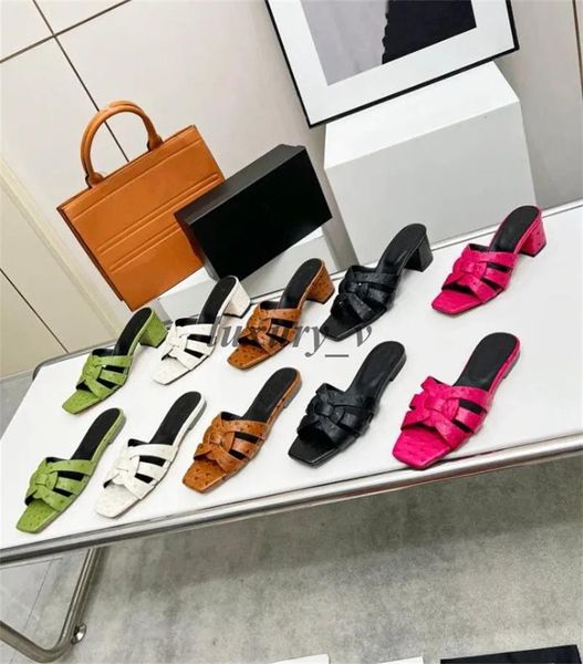 designer women slippers tribute mules cross slides women smooth leather sandals rhinestone combination flip flops chunky high heels, Black
designer women slippers tribute mules cross slides women smooth leather sandals rhinestone combination flip flops chunky high heels, Black