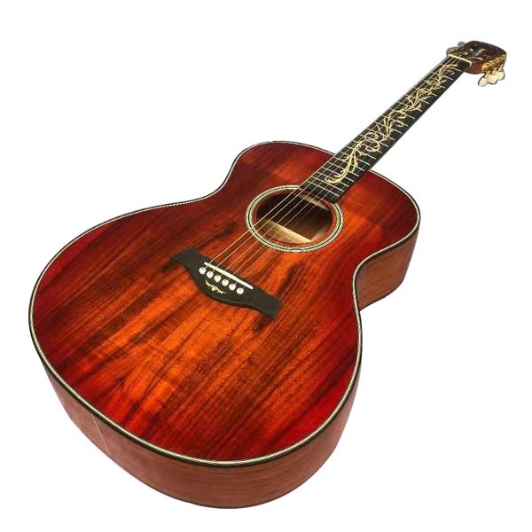 2023 40 "full koa wood rounded corner life tree flower inlaid black finger acoustic guitar
2023 40 "full koa wood rounded corner life tree flower inlaid black finger acoustic guitar