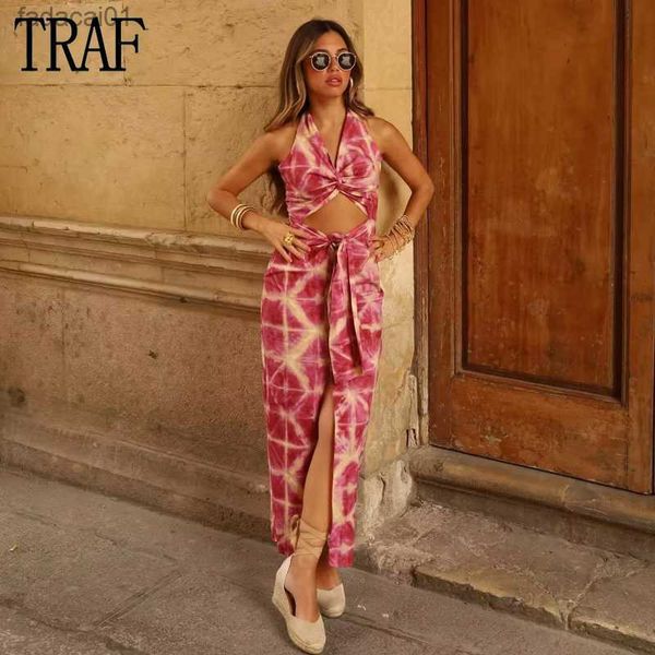 traf 2023 print halter dress woman cut out long dress women summer backless midi dresses for women knot evening female dress l230621, Black;gray
traf 2023 print halter dress woman cut out long dress women summer backless midi dresses for women knot evening female dress l230621, Black;gray
