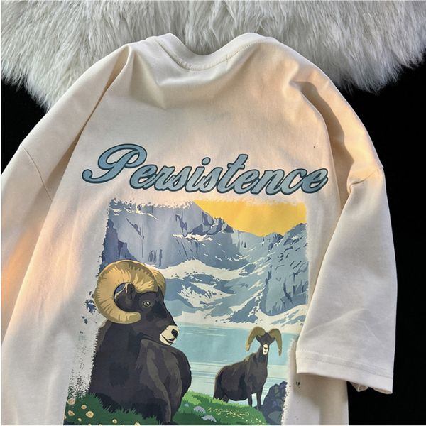 mens tshirts american oversize oil painting sheep landscape tshirt men and women summer loose halfsleeved couple hong kong flavor y2k 230707, White;black
mens tshirts american oversize oil painting sheep landscape tshirt men and women summer loose halfsleeved couple hong kong flavor y2k 230707, White;black