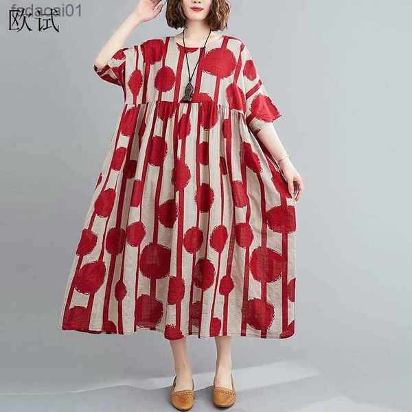 oversized vintage polka dot summer dress cotton casual ladies dresses for women new fashion robe femme red long dress 2022 l230621, Black;gray
oversized vintage polka dot summer dress cotton casual ladies dresses for women new fashion robe femme red long dress 2022 l230621, Black;gray