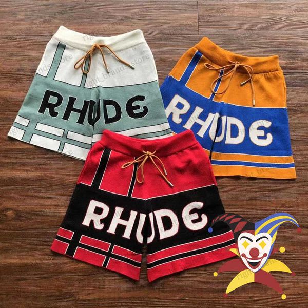 men's shorts trophy rhude knitted shorts men women matching jacquard drawstring rope breeches t230707, White;black
men's shorts trophy rhude knitted shorts men women matching jacquard drawstring rope breeches t230707, White;black