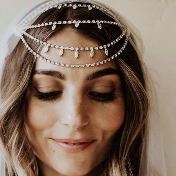 hair chain vintage shiny multi layer forehead chain bridal wedding zircon tassel hair chain headdress headchain designer jewelry, Silver
hair chain vintage shiny multi layer forehead chain bridal wedding zircon tassel hair chain headdress headchain designer jewelry, Silver