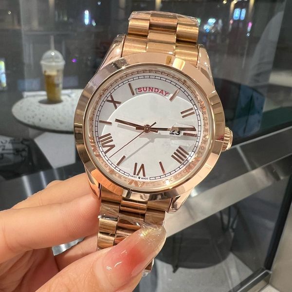 men's quartz automatic watches watch 41mm stainless steel designer mechanical waterproof watches, Slivery;brown
men's quartz automatic watches watch 41mm stainless steel designer mechanical waterproof watches, Slivery;brown