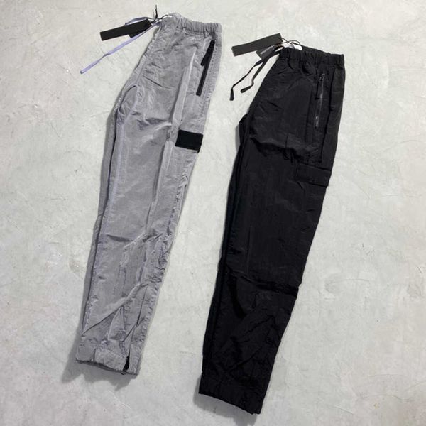 brand designers pants stone metal nylon pocket embroidered badge casual trousers thin reflective island tidal flow design 69ess, Black
brand designers pants stone metal nylon pocket embroidered badge casual trousers thin reflective island tidal flow design 69ess, Black