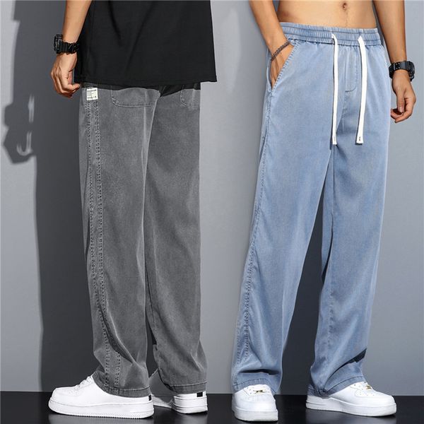 mens jeans summer soft lyocell fabric thin loose straight pants drawstring elastic waist korea casual trousers plus size 4xl 230707, Blue
mens jeans summer soft lyocell fabric thin loose straight pants drawstring elastic waist korea casual trousers plus size 4xl 230707, Blue