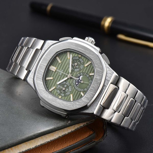 wristwatches for men 2023 new mens watches six stitches all dial work quartz watch luxury brand chronograph clock steel belt fashion pate na, Slivery;brown
wristwatches for men 2023 new mens watches six stitches all dial work quartz watch luxury brand chronograph clock steel belt fashion pate na, Slivery;brown