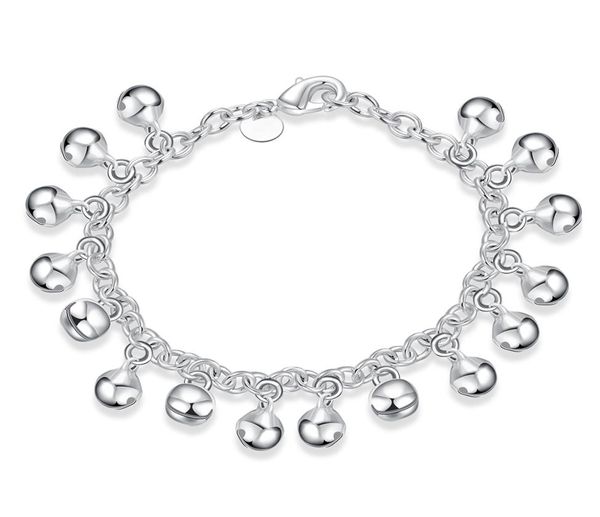 925 silver m girl baby mom gift jingle bracelet ball silver chain bracelet h0567665023, Black
925 silver m girl baby mom gift jingle bracelet ball silver chain bracelet h0567665023, Black
