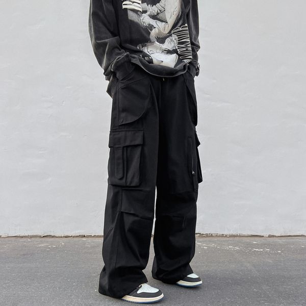 mens pants black cargo wideleg trousers japanese harajuku fashion streetwear casual loose multipocket straight male 230706
mens pants black cargo wideleg trousers japanese harajuku fashion streetwear casual loose multipocket straight male 230706