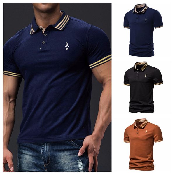 men's polos summer men's short sleeve polo shirt stripe turn-down collar lettering printed fashion casual business men clothing 23, White;black
men's polos summer men's short sleeve polo shirt stripe turn-down collar lettering printed fashion casual business men clothing 23, White;black