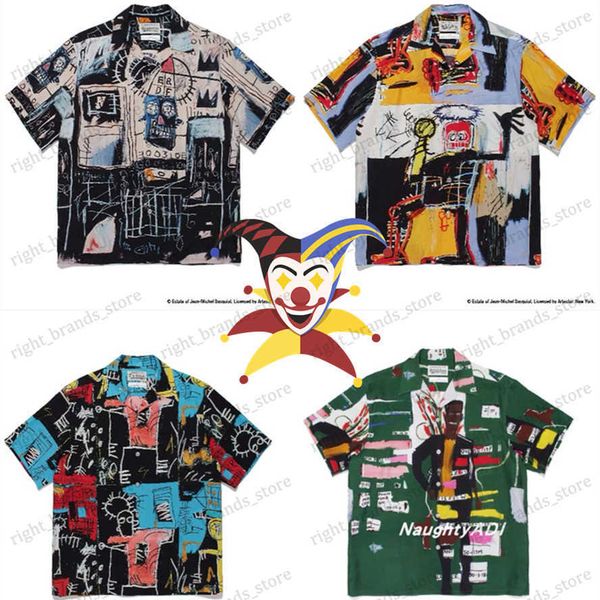 men's casual shirts graffiti wacko maria shirt men women 1 1 oversized hawaii shirts tees men clothing t230707, White;black
men's casual shirts graffiti wacko maria shirt men women 1 1 oversized hawaii shirts tees men clothing t230707, White;black