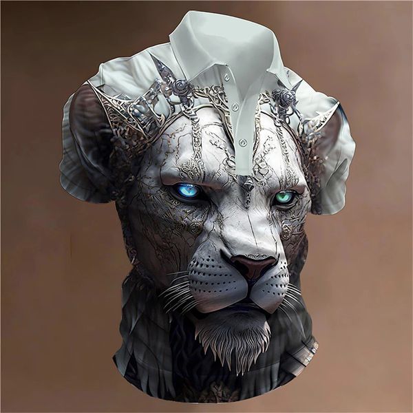 men's polos men's polo shirts 3d printed lion king shirt summer male lapel button oversized man casual clothing animal short sleev, White;black
men's polos men's polo shirts 3d printed lion king shirt summer male lapel button oversized man casual clothing animal short sleev, White;black