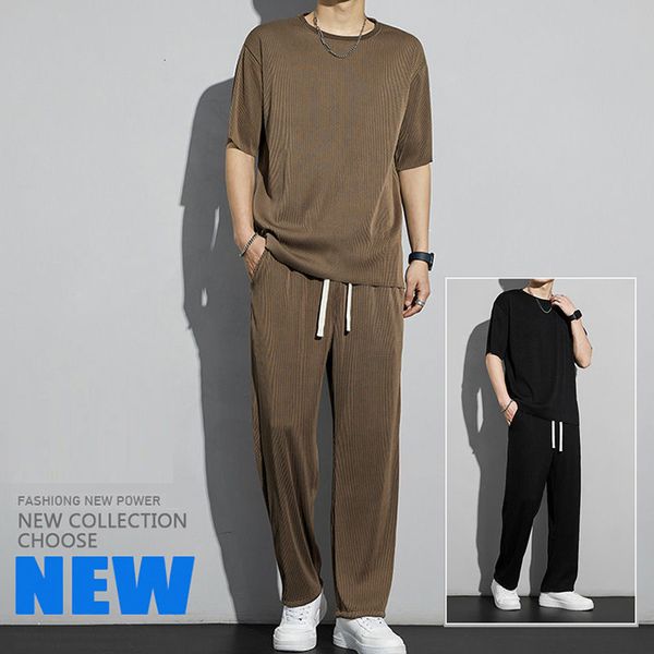 mens tracksuits ice silk sports set summer thin tracksuit men casual long pants short sleeve tshirt quick drying clothes sets 230706, Gray
mens tracksuits ice silk sports set summer thin tracksuit men casual long pants short sleeve tshirt quick drying clothes sets 230706, Gray