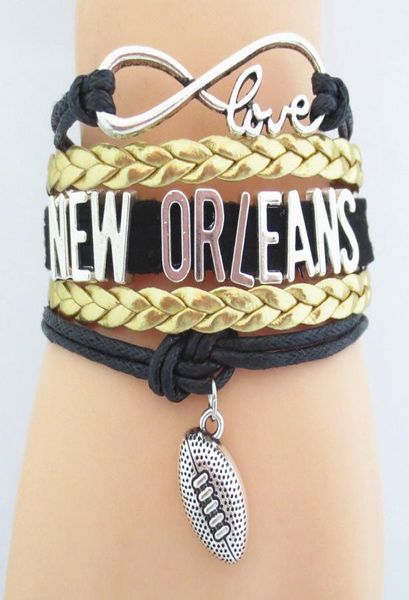 jewelry infinity love new orleans team football bracelet friendship bracelets b090724412642, Golden;silver
jewelry infinity love new orleans team football bracelet friendship bracelets b090724412642, Golden;silver