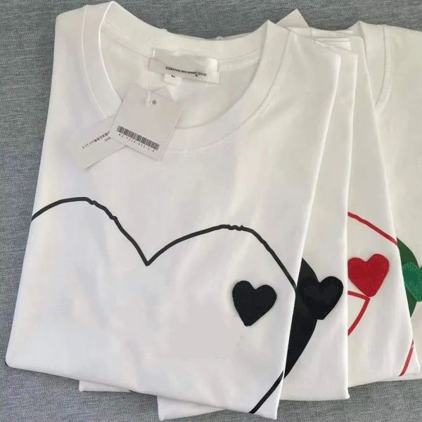 men's t-shirts fashion mens play t designer red heart commes casual women s des badge garcons quanlity ts cotton embroidery, White;black
men's t-shirts fashion mens play t designer red heart commes casual women s des badge garcons quanlity ts cotton embroidery, White;black