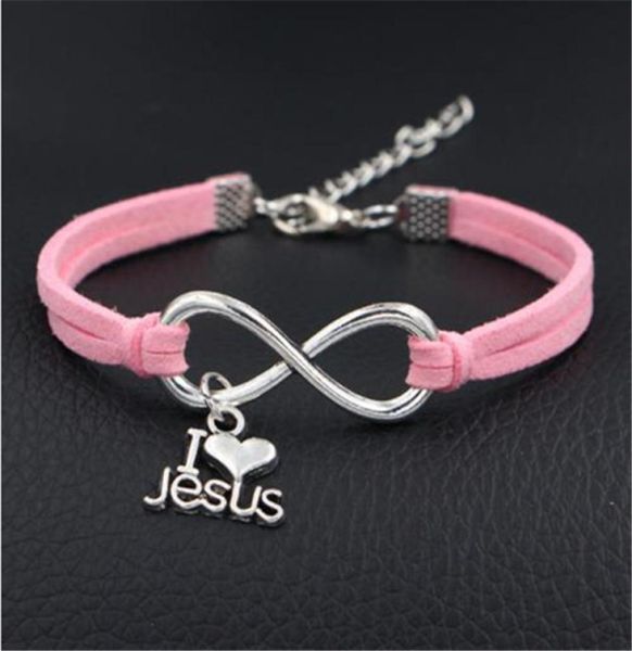 new fashion women men jewelry retro diy infinity i love jesus heart friendship rock style pink leather rope bracelet bangles adjus7536865, Golden;silver
new fashion women men jewelry retro diy infinity i love jesus heart friendship rock style pink leather rope bracelet bangles adjus7536865, Golden;silver