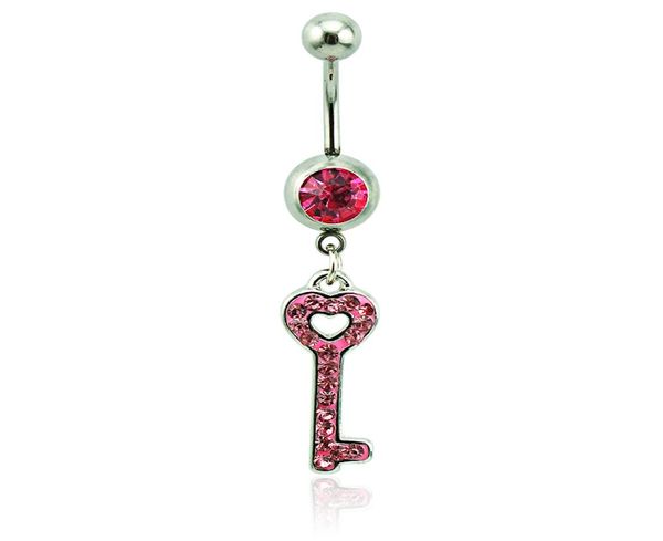 body piercing fashion belly button rings 316l stainless steel barbells pink rhinestone keys navel piercing jewelry6816952, Silver
body piercing fashion belly button rings 316l stainless steel barbells pink rhinestone keys navel piercing jewelry6816952, Silver