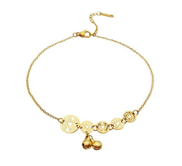 classic coin bell pendant titanium steel gold anklet for women fashion korean butterfly ankle jewelry girls swimsuit party gi8792066, Red;blue
classic coin bell pendant titanium steel gold anklet for women fashion korean butterfly ankle jewelry girls swimsuit party gi8792066, Red;blue