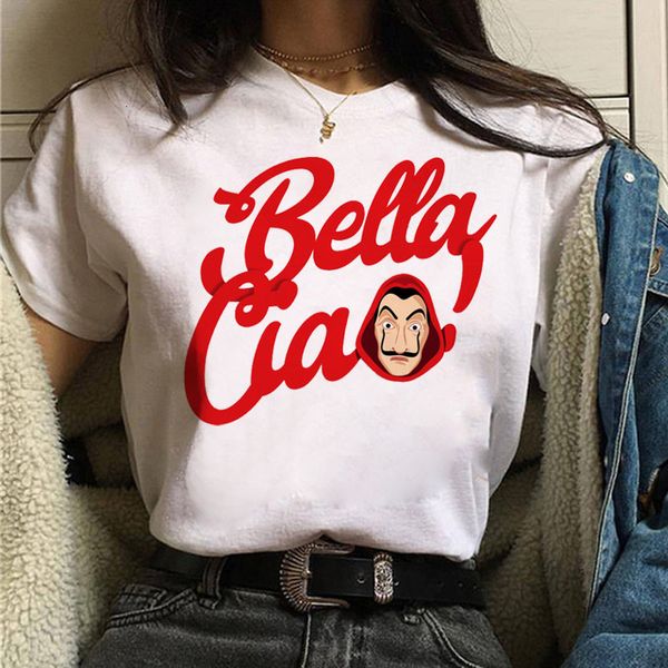 women's tshirt bella ciao t shirt fashion women la ca sa de papel tshirt female short sleeve tee casual woman tshirts 230707, White
women's tshirt bella ciao t shirt fashion women la ca sa de papel tshirt female short sleeve tee casual woman tshirts 230707, White