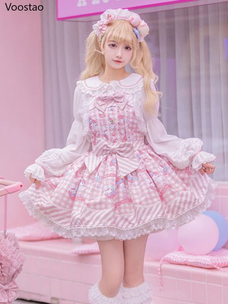 urban dresses sweet lolita style cartoon print princess dress women cute bow lace party strap dresses girly harajuku kawaii y2k mini vestido, White;black
urban dresses sweet lolita style cartoon print princess dress women cute bow lace party strap dresses girly harajuku kawaii y2k mini vestido, White;black