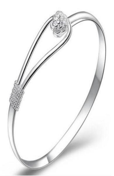 charm bangle bracelets 925 sterling silver rose flower cuff fashion bangle for women jewelry3480837, Black
charm bangle bracelets 925 sterling silver rose flower cuff fashion bangle for women jewelry3480837, Black
