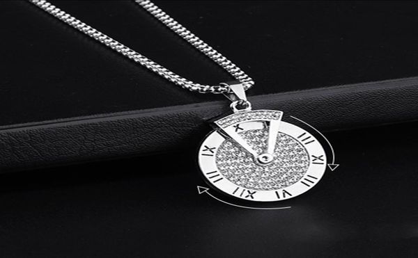 spinner time pendant necklace stainless steel zircon women mens necklace fashion jewelry with roman numeral luckey pendant7315980, Silver
spinner time pendant necklace stainless steel zircon women mens necklace fashion jewelry with roman numeral luckey pendant7315980, Silver