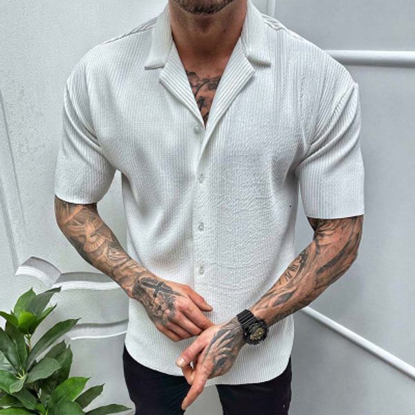 men s dress shirts casual fashion cozy short sleeve loose shirt 230707, White;black
men s dress shirts casual fashion cozy short sleeve loose shirt 230707, White;black