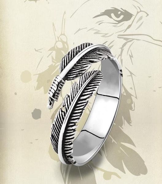 925 sterling silver thai silver feather ring for women jewelry gift finger open feather rings single punk skull ring7597465
925 sterling silver thai silver feather ring for women jewelry gift finger open feather rings single punk skull ring7597465