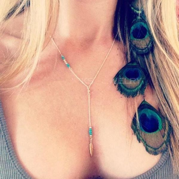 women necklace fashion jewelry vintage bohemia turquoise beads gold plated alloy feather pendant necklaces6691923, Silver
women necklace fashion jewelry vintage bohemia turquoise beads gold plated alloy feather pendant necklaces6691923, Silver