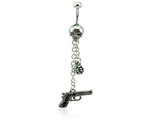 brand new belly button rings surgical steel skull barbell dangle link chain gun navel piercing jewelry6240802, Silver
brand new belly button rings surgical steel skull barbell dangle link chain gun navel piercing jewelry6240802, Silver