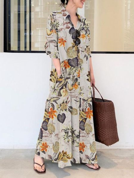 pants fashion women's cotton linen dress turndown collar print pockets muslim abaya loose long sleeves simple casual cardigan dresses, White
pants fashion women's cotton linen dress turndown collar print pockets muslim abaya loose long sleeves simple casual cardigan dresses, White