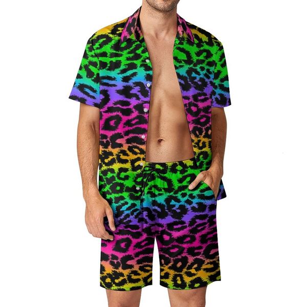 men's tracksuits retro 80s men sets leopard rainbow print trendy casual shirt set short sleeve shorts summer fitness outdoor suit big s, Gray
men's tracksuits retro 80s men sets leopard rainbow print trendy casual shirt set short sleeve shorts summer fitness outdoor suit big s, Gray