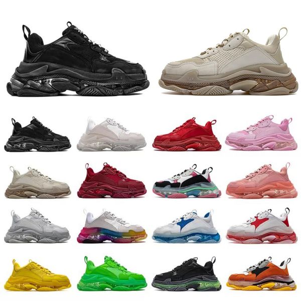 triple s men women 17fw dad running shoes sneaker clear bubble bottom black red pink green yellow grey multi color old grandpa trainer sport
triple s men women 17fw dad running shoes sneaker clear bubble bottom black red pink green yellow grey multi color old grandpa trainer sport