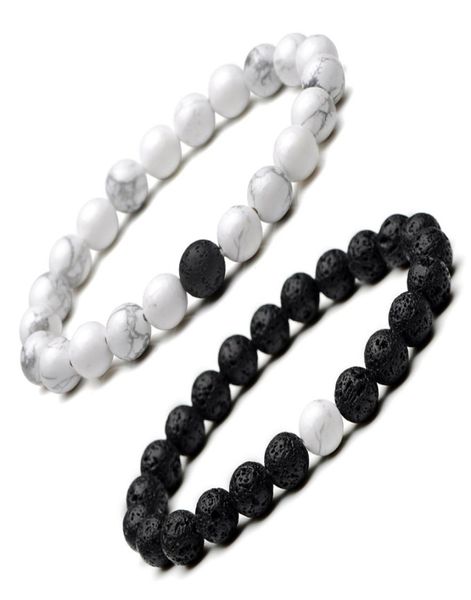 2pcs natural stone beaded strands bracelet set black lava white turquoise rock chakra bracelets couple distance bracelets for wome8594712
2pcs natural stone beaded strands bracelet set black lava white turquoise rock chakra bracelets couple distance bracelets for wome8594712