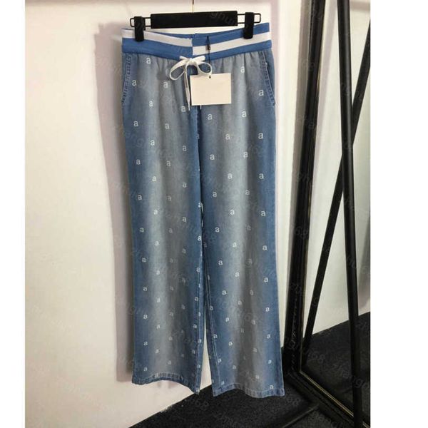 23ss womens pants denim jeans designer women jeans a letter printed high-waisted drawstring elastic-waisted wide-leg denim pants womens clot, Blue
23ss womens pants denim jeans designer women jeans a letter printed high-waisted drawstring elastic-waisted wide-leg denim pants womens clot, Blue