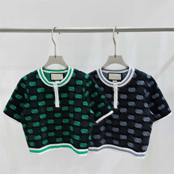 designer knitwear women fashion short round neck collar collision color alphabet zipper short-sleeve knit t shirt summer prints t-shirt wom, White
designer knitwear women fashion short round neck collar collision color alphabet zipper short-sleeve knit t shirt summer prints t-shirt wom, White