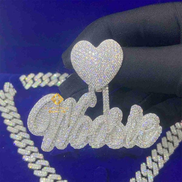custom made 925 silver gra certificates iced out pendant hip hop pendant vvs moissanite double layered letter pendant necklace
custom made 925 silver gra certificates iced out pendant hip hop pendant vvs moissanite double layered letter pendant necklace