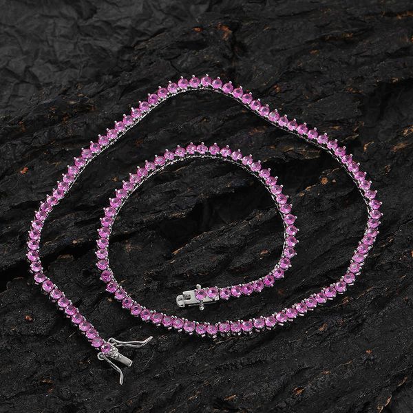 gzw jewelry 3mm three claw red diamond tennis chain women's personality necklace ins hip hop rose jacinth gold iced out rock bijoux, Black
gzw jewelry 3mm three claw red diamond tennis chain women's personality necklace ins hip hop rose jacinth gold iced out rock bijoux, Black