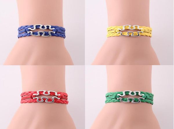 autism awareness jigsaw ribbon puzzle pieces charm bracelet leather braid handmade bracelets women men autism jewelry6890198, Golden;silver
autism awareness jigsaw ribbon puzzle pieces charm bracelet leather braid handmade bracelets women men autism jewelry6890198, Golden;silver