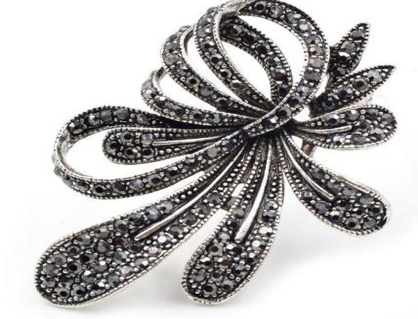2020 rhinestone black flower brooches for women vintage antique silver brooch pin elegant exquisite broches new year gift3187340, Gray
2020 rhinestone black flower brooches for women vintage antique silver brooch pin elegant exquisite broches new year gift3187340, Gray