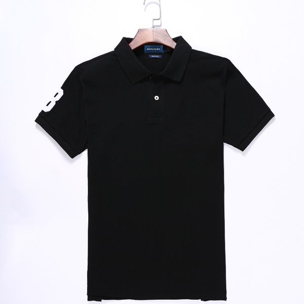 mens polos t-shirt white number and horse casual turndown collar tees shirt cotton material shorts sleeves t -shirts, White;black 
mens polos t-shirt white number and horse casual turndown collar tees shirt cotton material shorts sleeves t -shirts, White;black