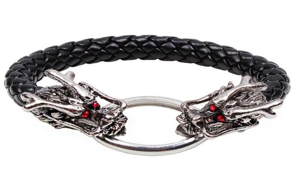 fashion jewelry men039s european and american style red eye dragon bracelet personalized alloy woven leather jewelry1517591, Golden;silver
fashion jewelry men039s european and american style red eye dragon bracelet personalized alloy woven leather jewelry1517591, Golden;silver
