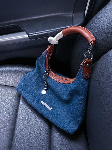 versatile hong kong style denim tote bag for women's new high-end feeling niche underarm bag with one shoulder crossbody bag
versatile hong kong style denim tote bag for women's new high-end feeling niche underarm bag with one shoulder crossbody bag