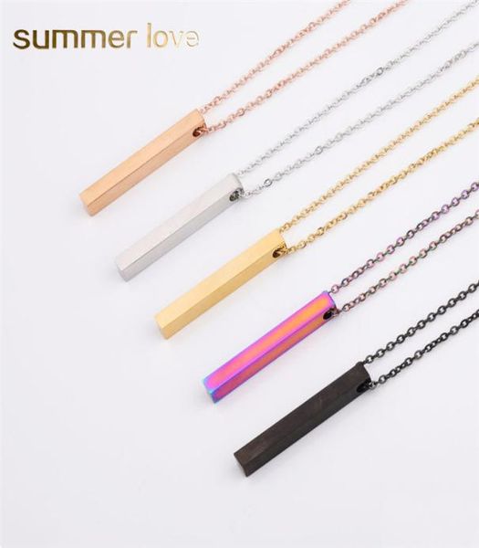 stainless steel solid bar blank pendant necklace for men women gold silver rainbow chain for laser engraving diy necklace3247360
stainless steel solid bar blank pendant necklace for men women gold silver rainbow chain for laser engraving diy necklace3247360