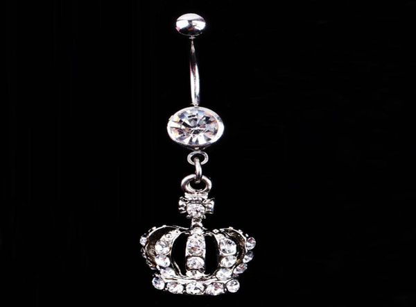 new fashion crown charm rhinestone body piercing jewelry belly button ring navel jewelry body 1332039, Silver
new fashion crown charm rhinestone body piercing jewelry belly button ring navel jewelry body 1332039, Silver