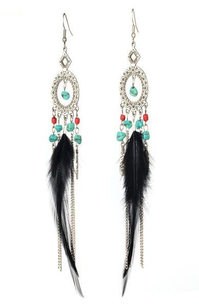 charming elegant ehnic bohemian black feather earrings long pendant ear orenaments for female wedding party accessories jewlery8710376, Silver
charming elegant ehnic bohemian black feather earrings long pendant ear orenaments for female wedding party accessories jewlery8710376, Silver