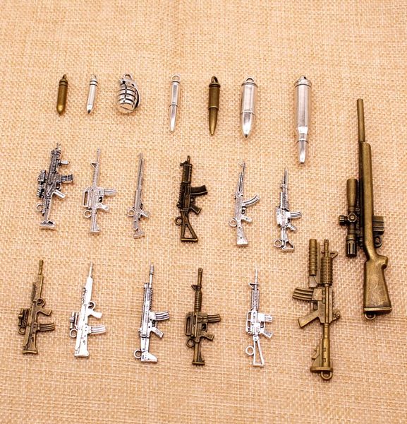 20 pieces charm for making jewelry diy weapon sniper machine gun bullet grenade hj1225594014, Bronze;silver
20 pieces charm for making jewelry diy weapon sniper machine gun bullet grenade hj1225594014, Bronze;silver