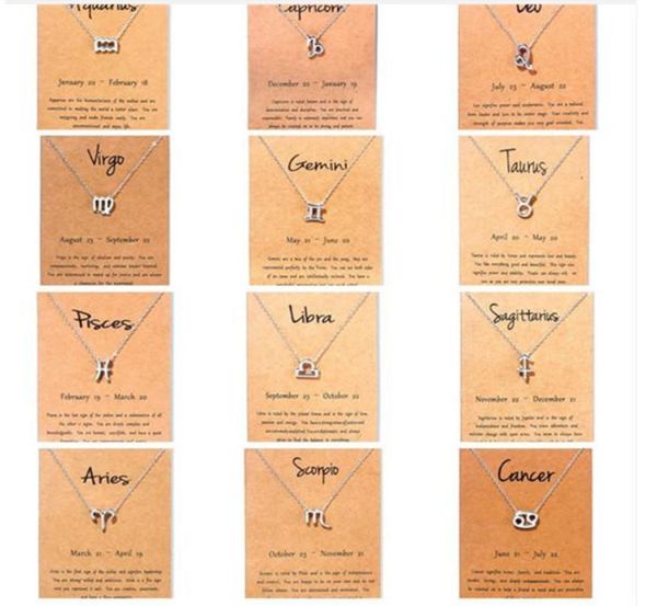 12 zodiac necklaces with gift card constellation sign pendant silver chains necklace for men women fashion jewelry in bulk1631906
12 zodiac necklaces with gift card constellation sign pendant silver chains necklace for men women fashion jewelry in bulk1631906