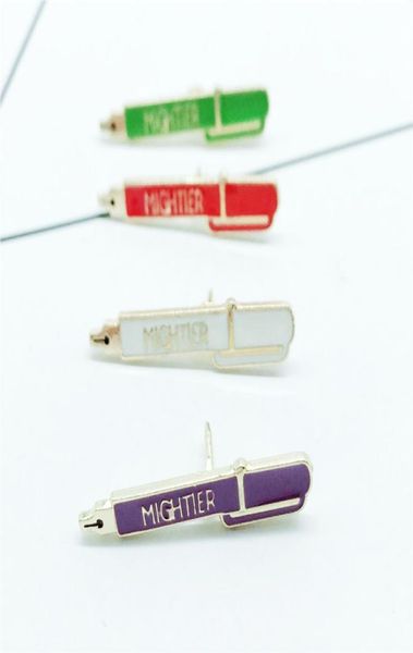 new fashion four colors ballpoint pen badge brooch mightier creative simple shirt backpack jewelry friends brooch gift7350658, Gray
new fashion four colors ballpoint pen badge brooch mightier creative simple shirt backpack jewelry friends brooch gift7350658, Gray